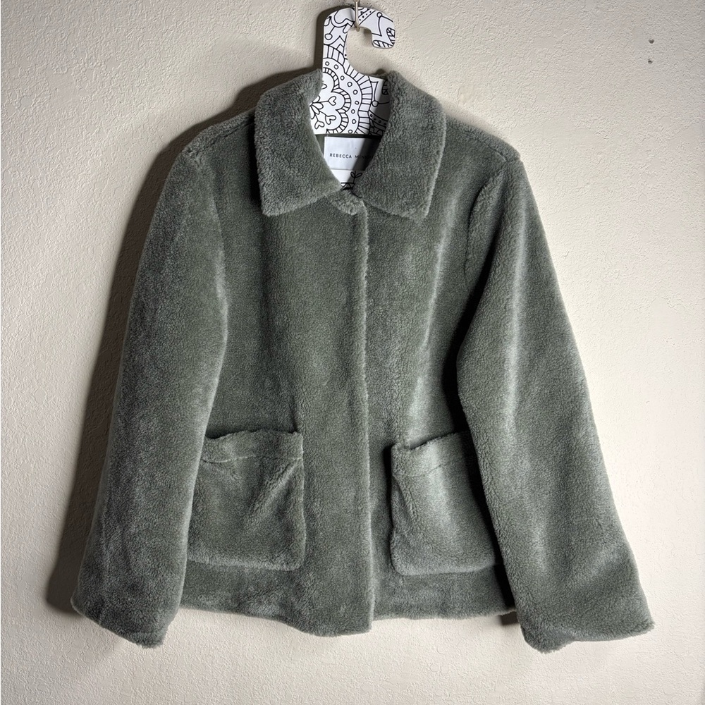 REBECCA MINKOFF Harley wool Teddy Jacket size large NWT